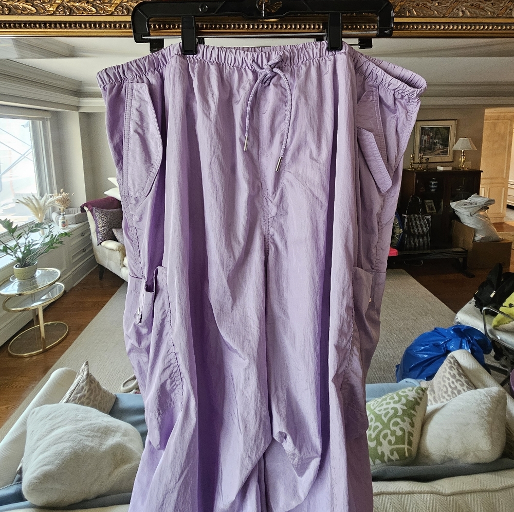 H&M Lavender Parachute Pants - size xl - Picture 2 of 9